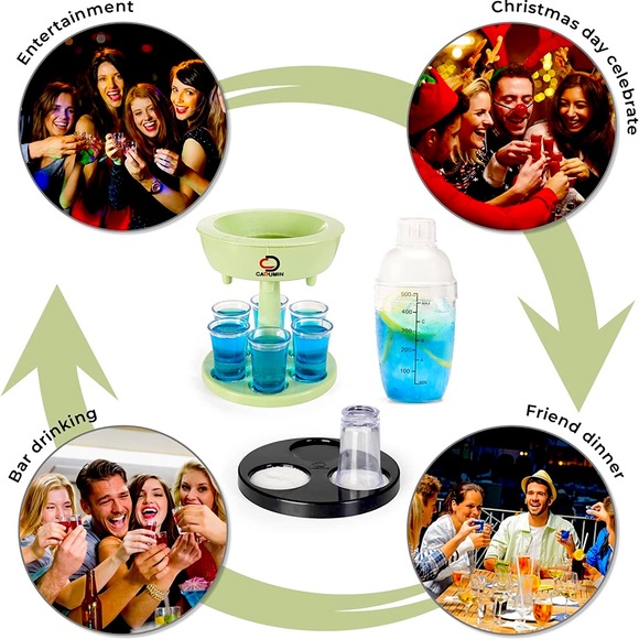 CADUMIN Shot Glass Dispenser and Holder - 6 Shot Glass NEW!!! - Picture 7 of 9